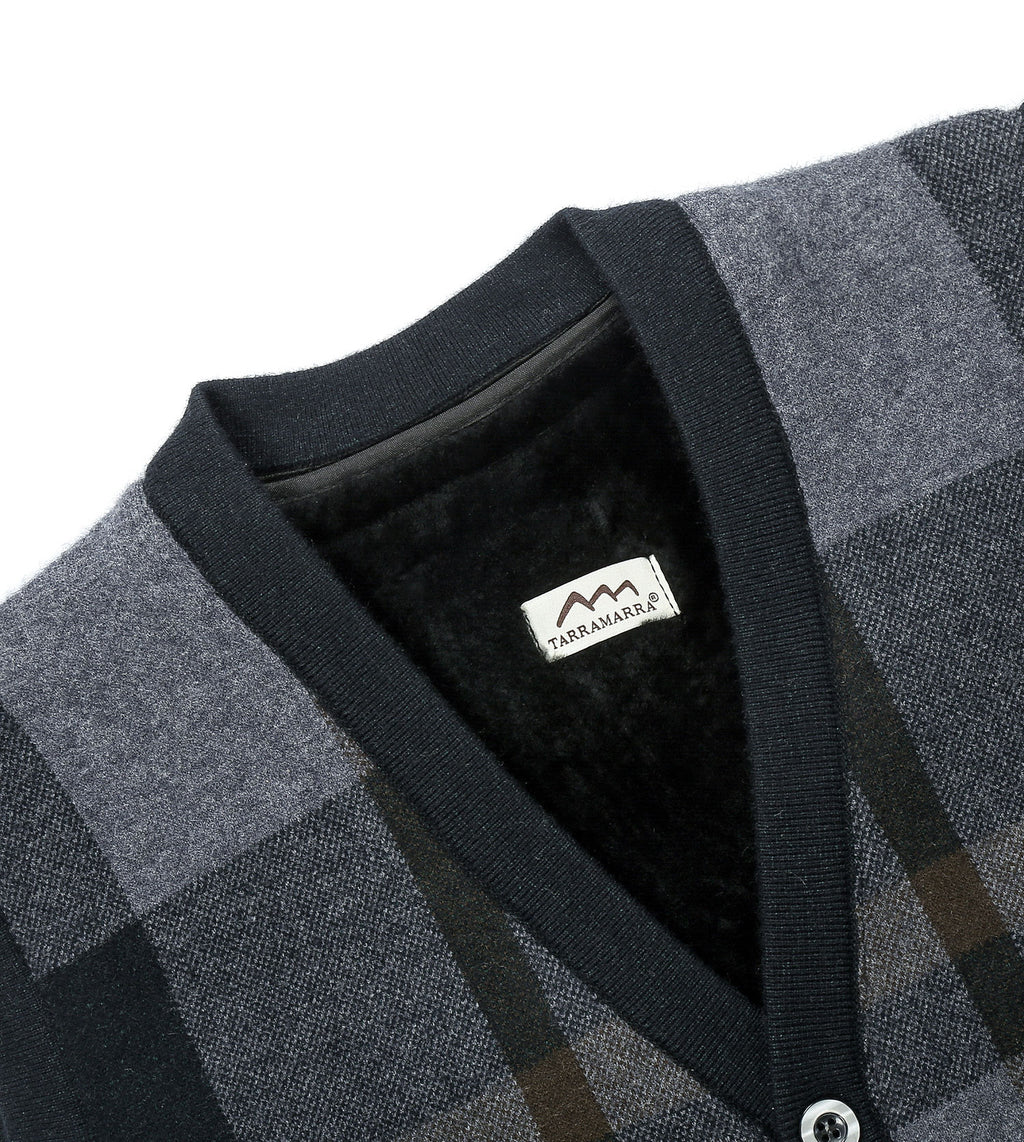 Plaid Knitted Wool Vest