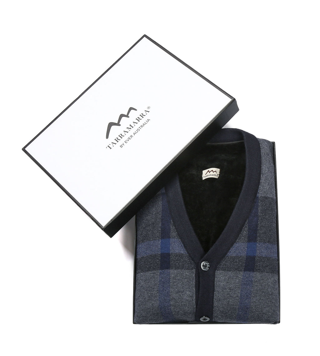 Plaid Knitted Wool Vest