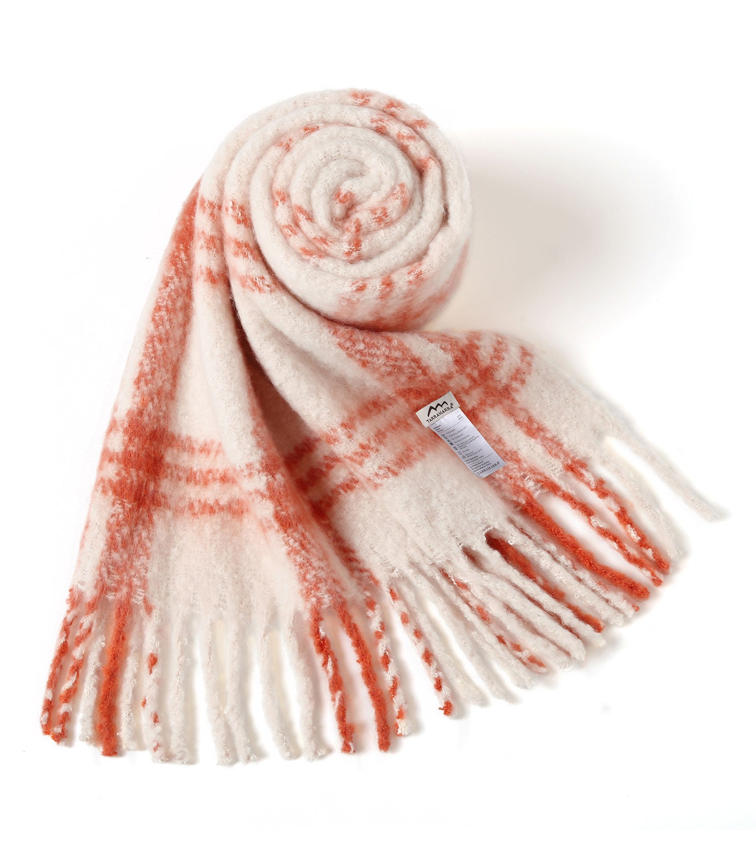 Checked Fringed Scarf