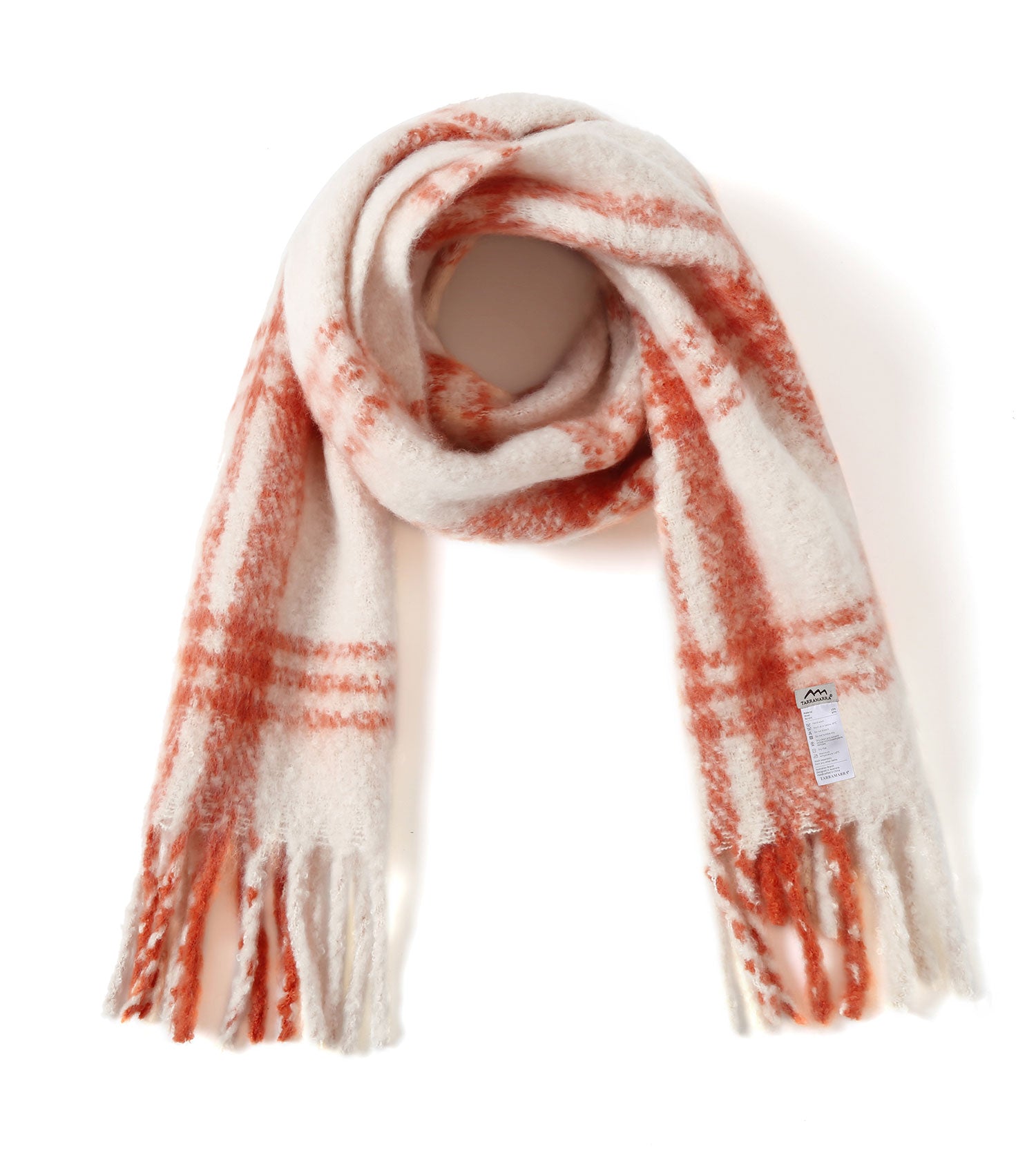 Checked Fringed Scarf