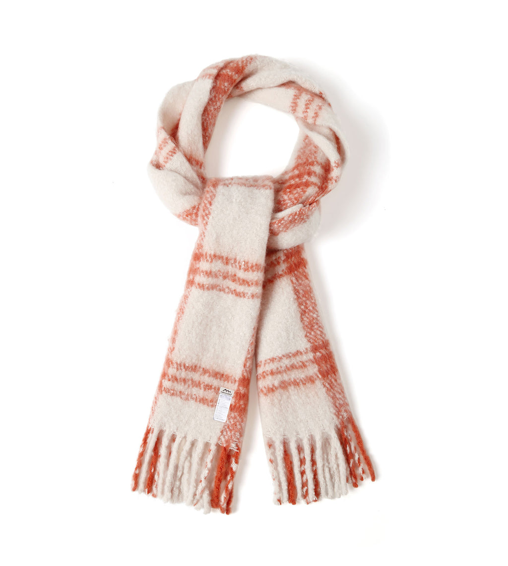Checked Fringed Scarf