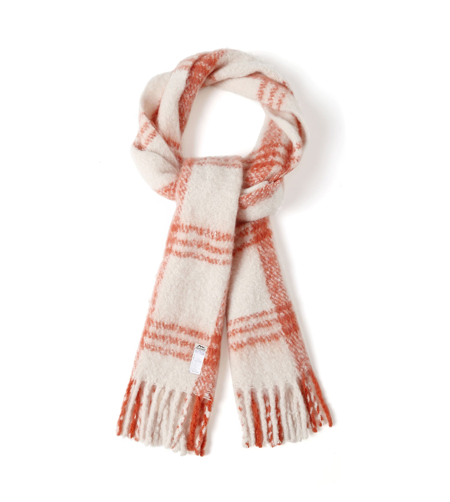 Checked Fringed Scarf