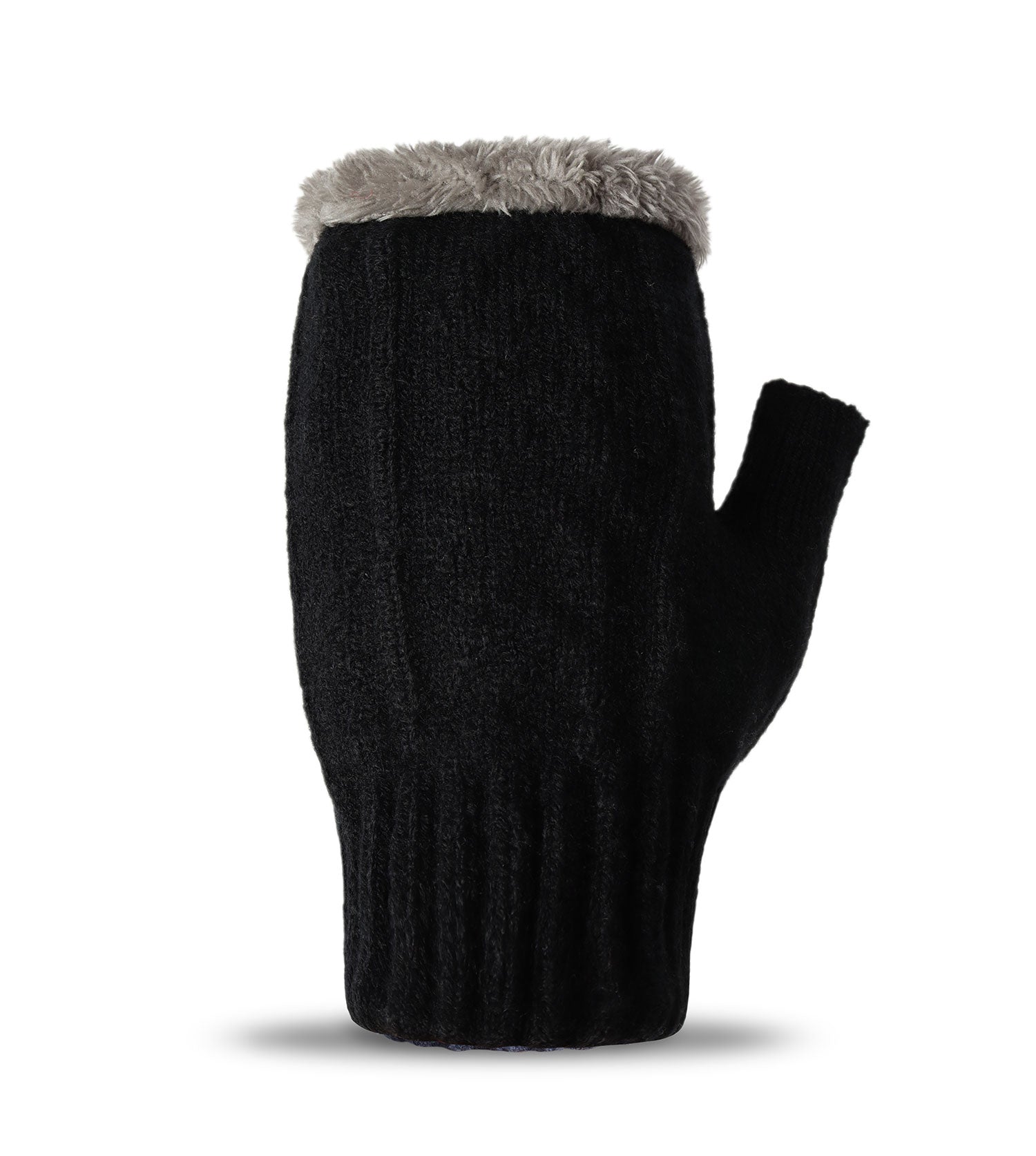 Fingerless Ultra Plush Knit Gloves