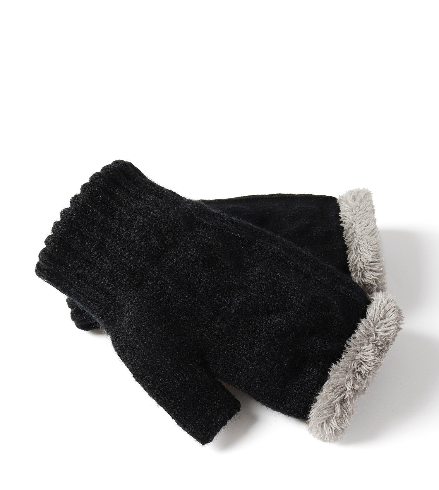 Fingerless Ultra Plush Knit Gloves