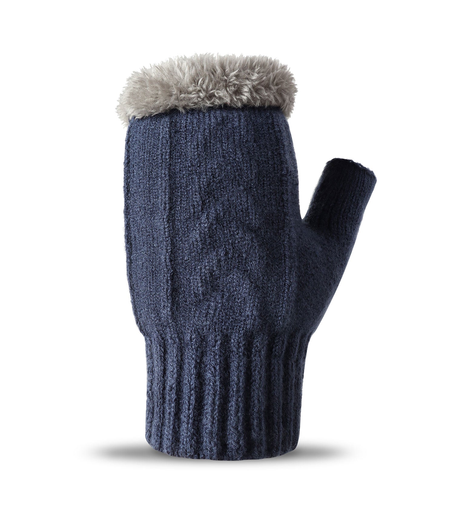 Fingerless Ultra Plush Knit Gloves