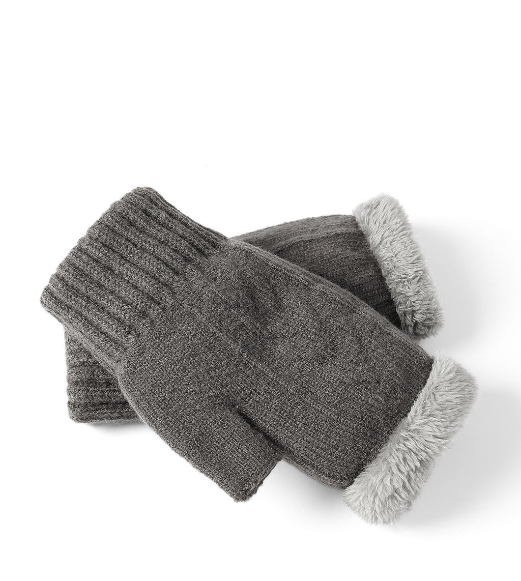 Fingerless Ultra Plush Knit Gloves