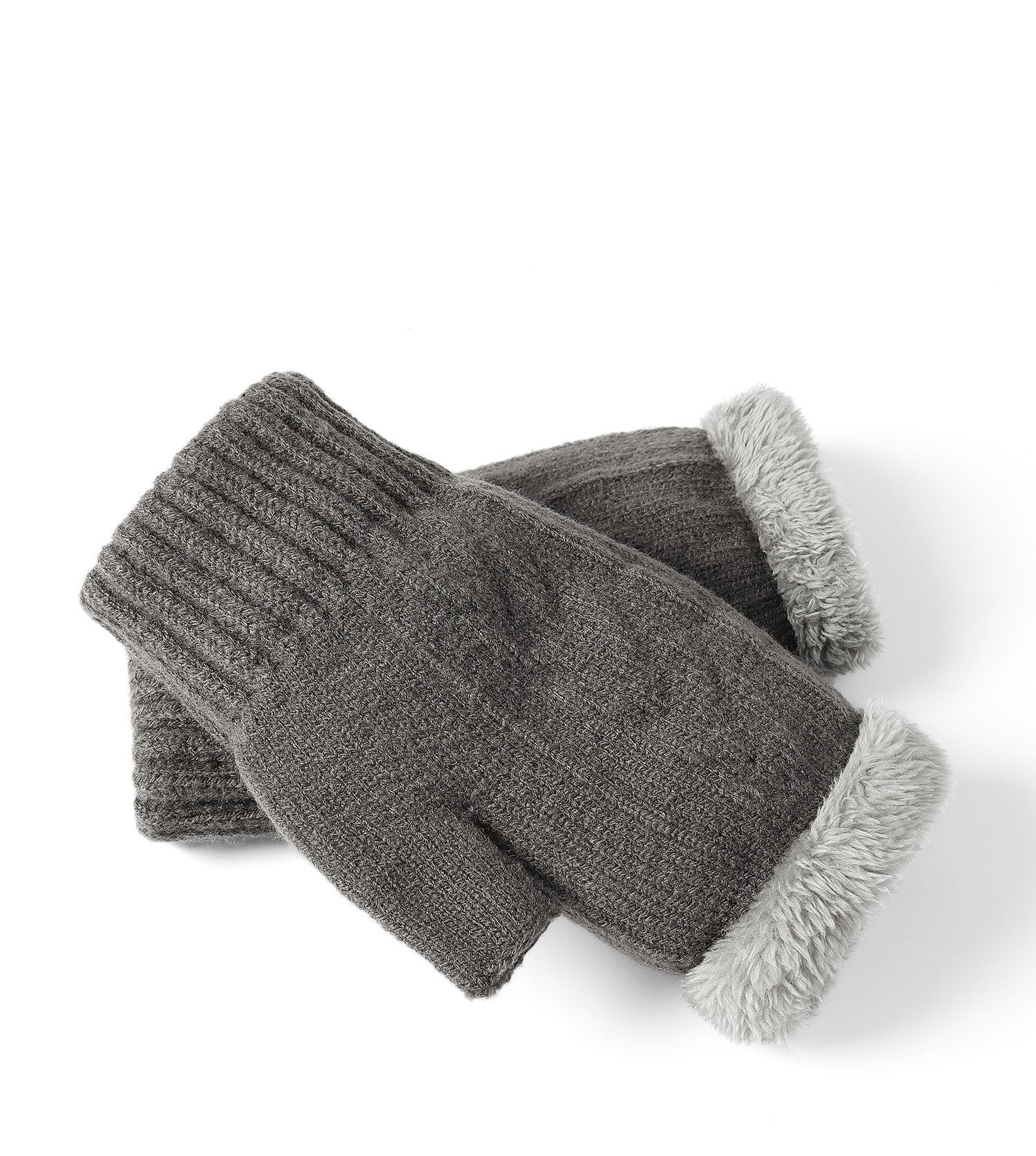 Fingerless Ultra Plush Knit Gloves