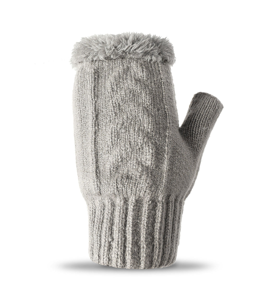 Fingerless Ultra Plush Knit Gloves