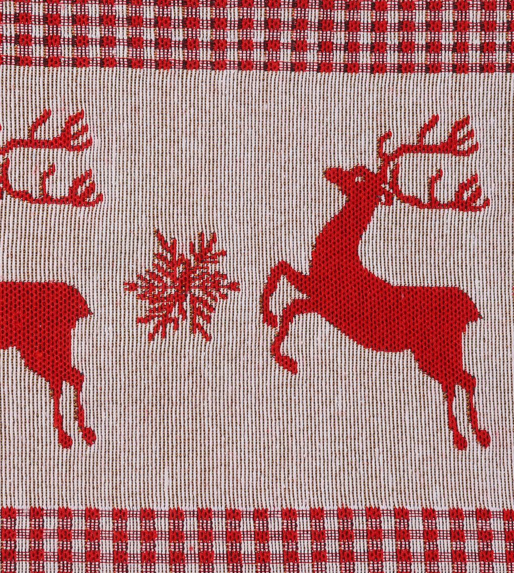Christmas Deer amd Snowflake Table Runner