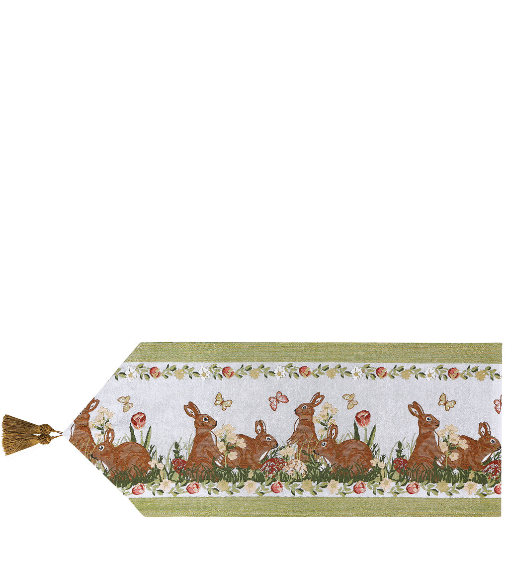Jacquard Bunny Table Runner 180x33cm