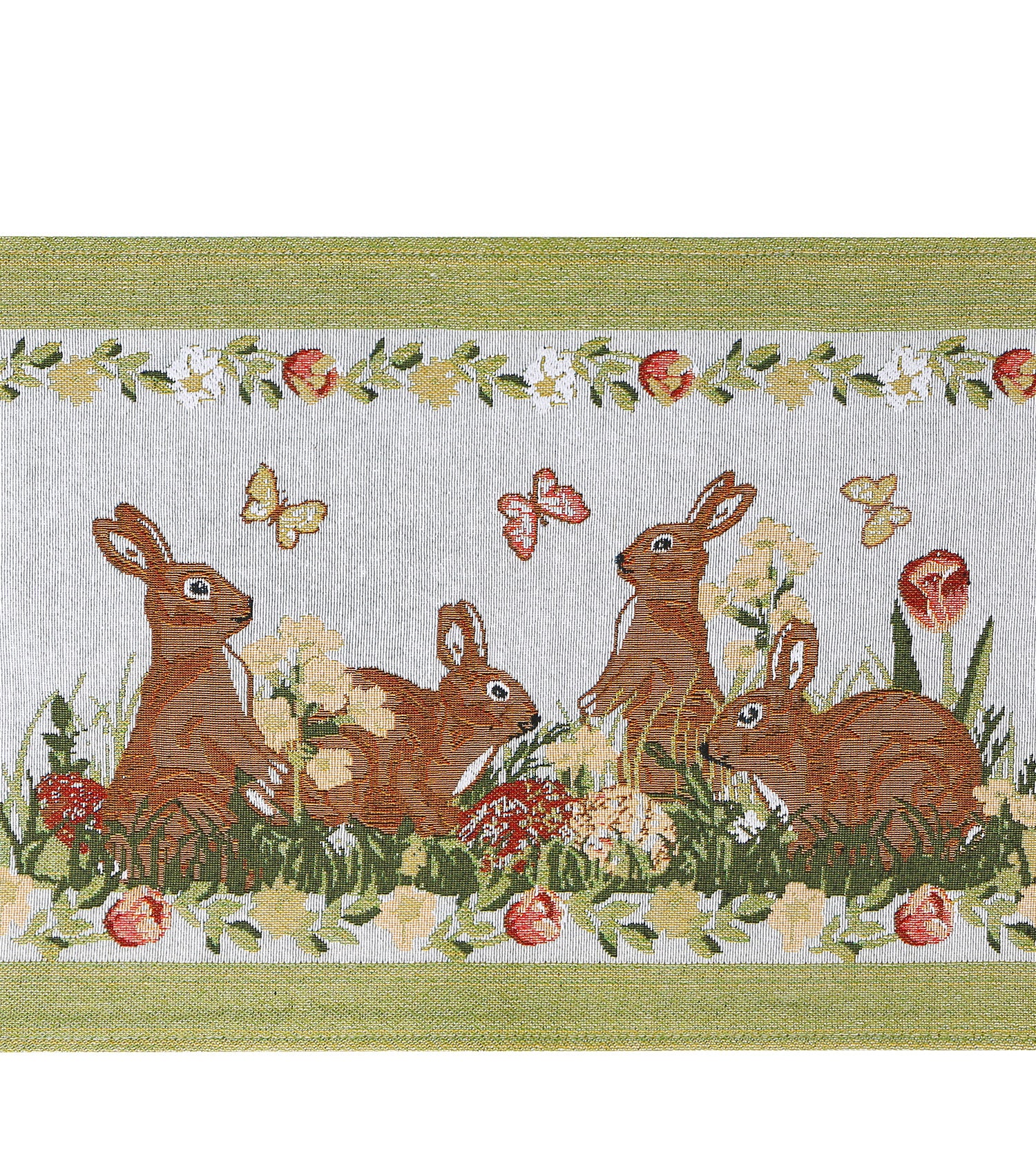 Jacquard Bunny Table Runner 180x33cm