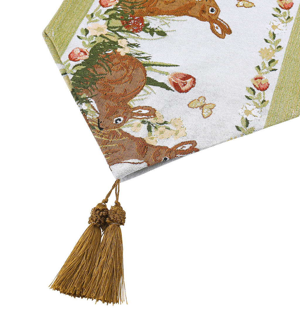 Jacquard Bunny Table Runner 180x33cm