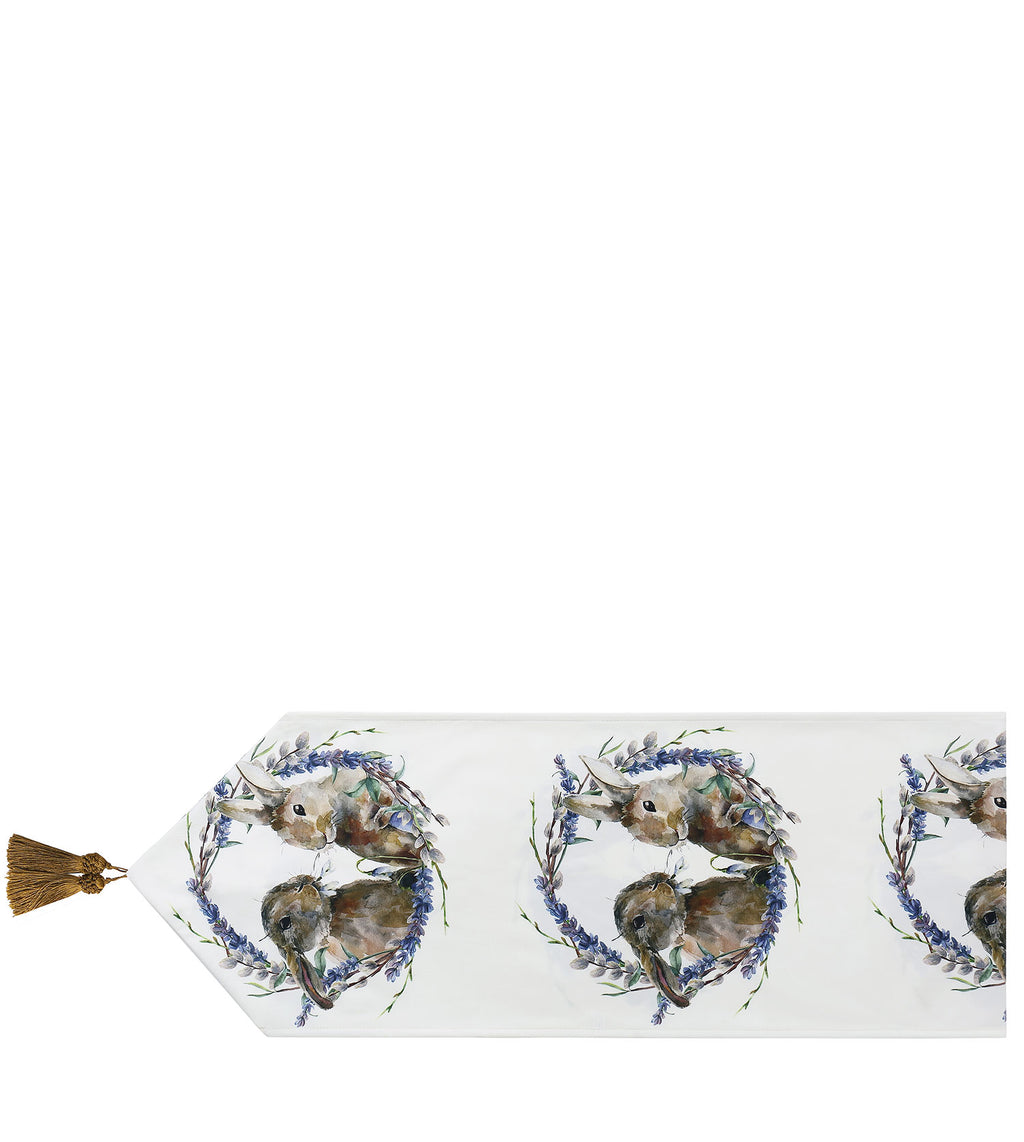 Flannel Bunny Table Runner 180x33cm