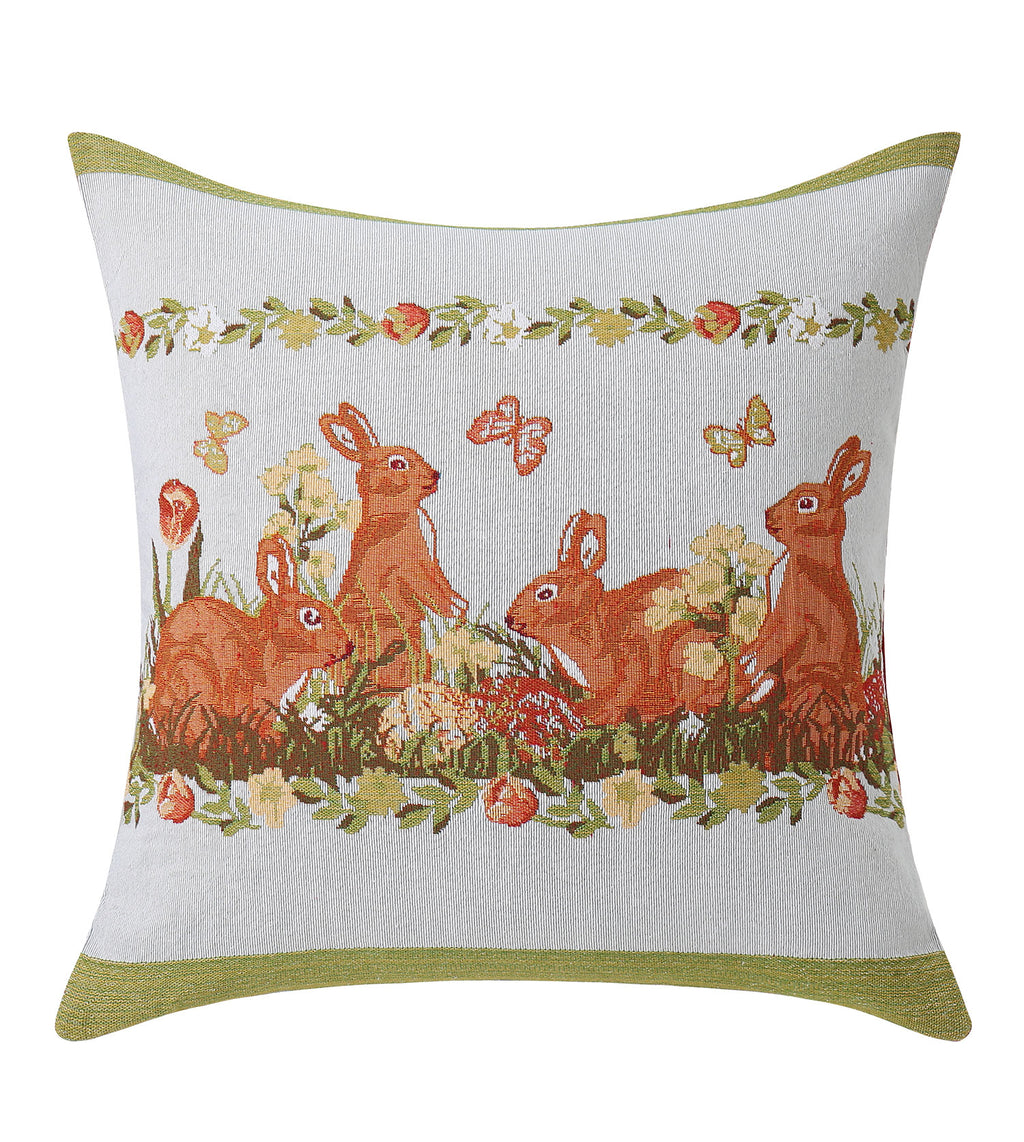 Jacquard Bunny Cushion 44x44cm