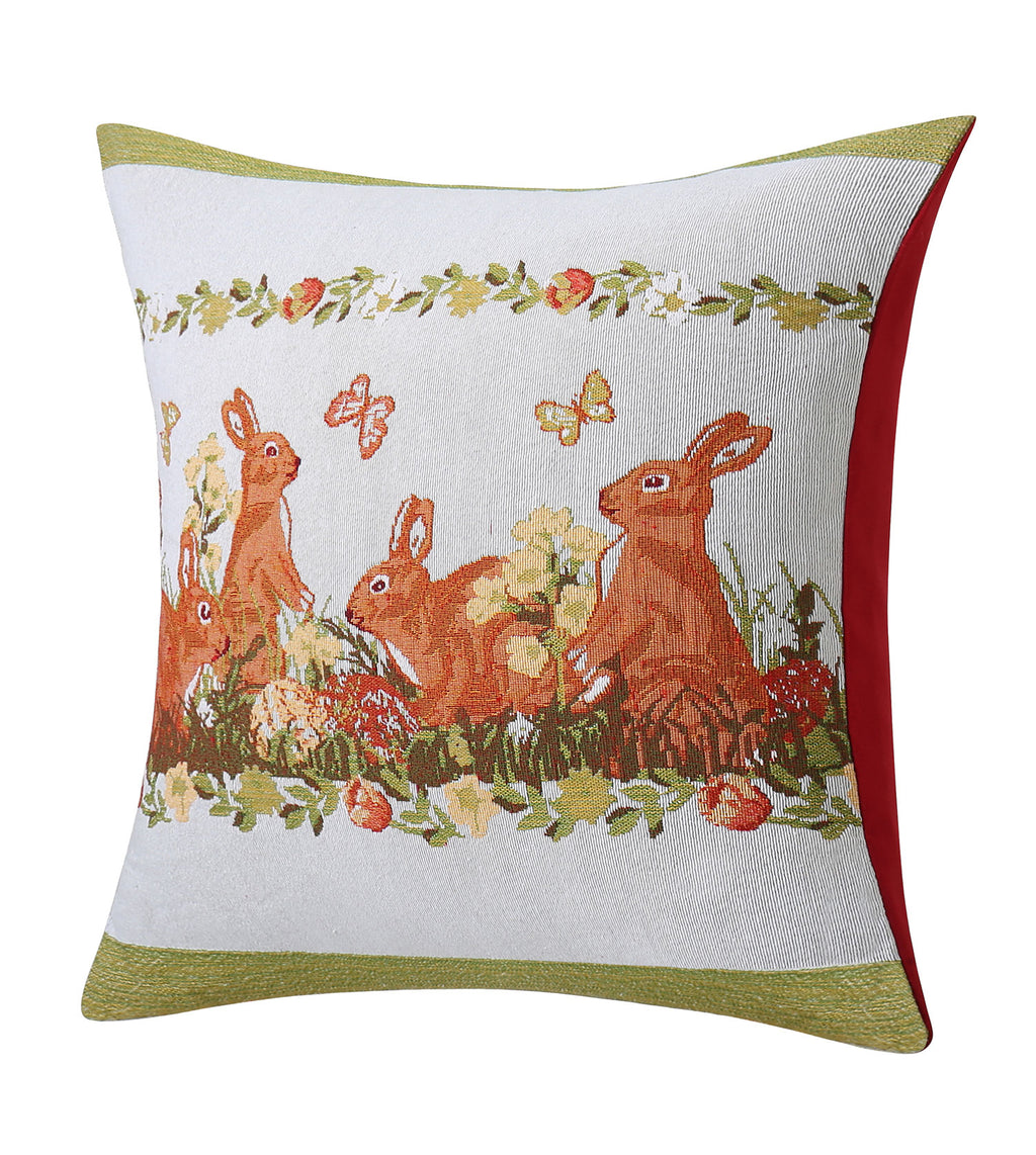 Jacquard Bunny Cushion 44x44cm