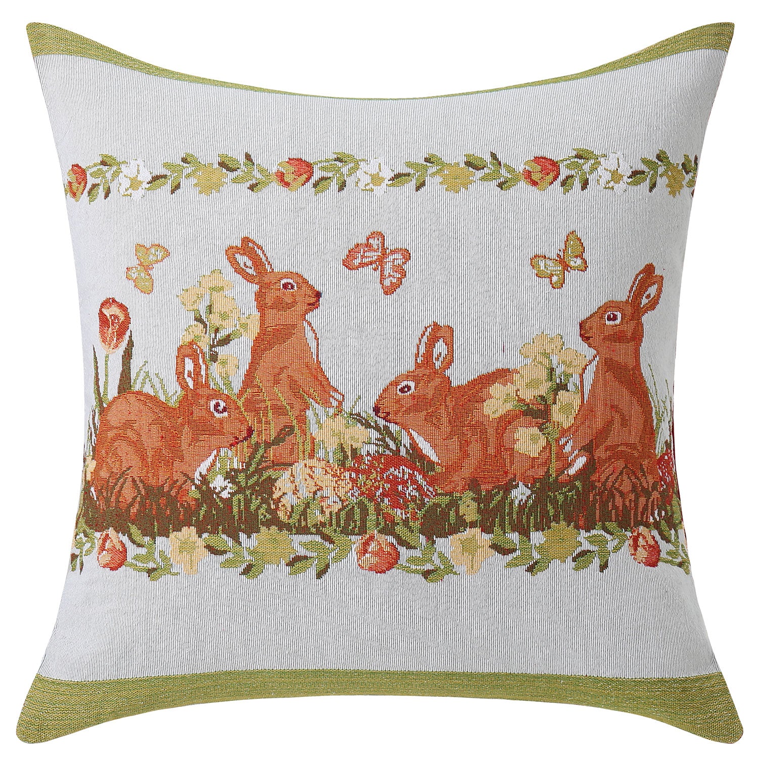 Jacquard Bunny Cushion 44x44cm