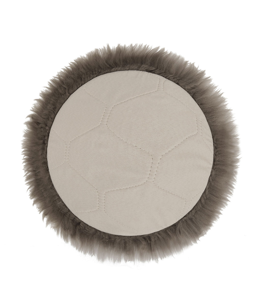 Round wool seat cushion 33cm x 33cm