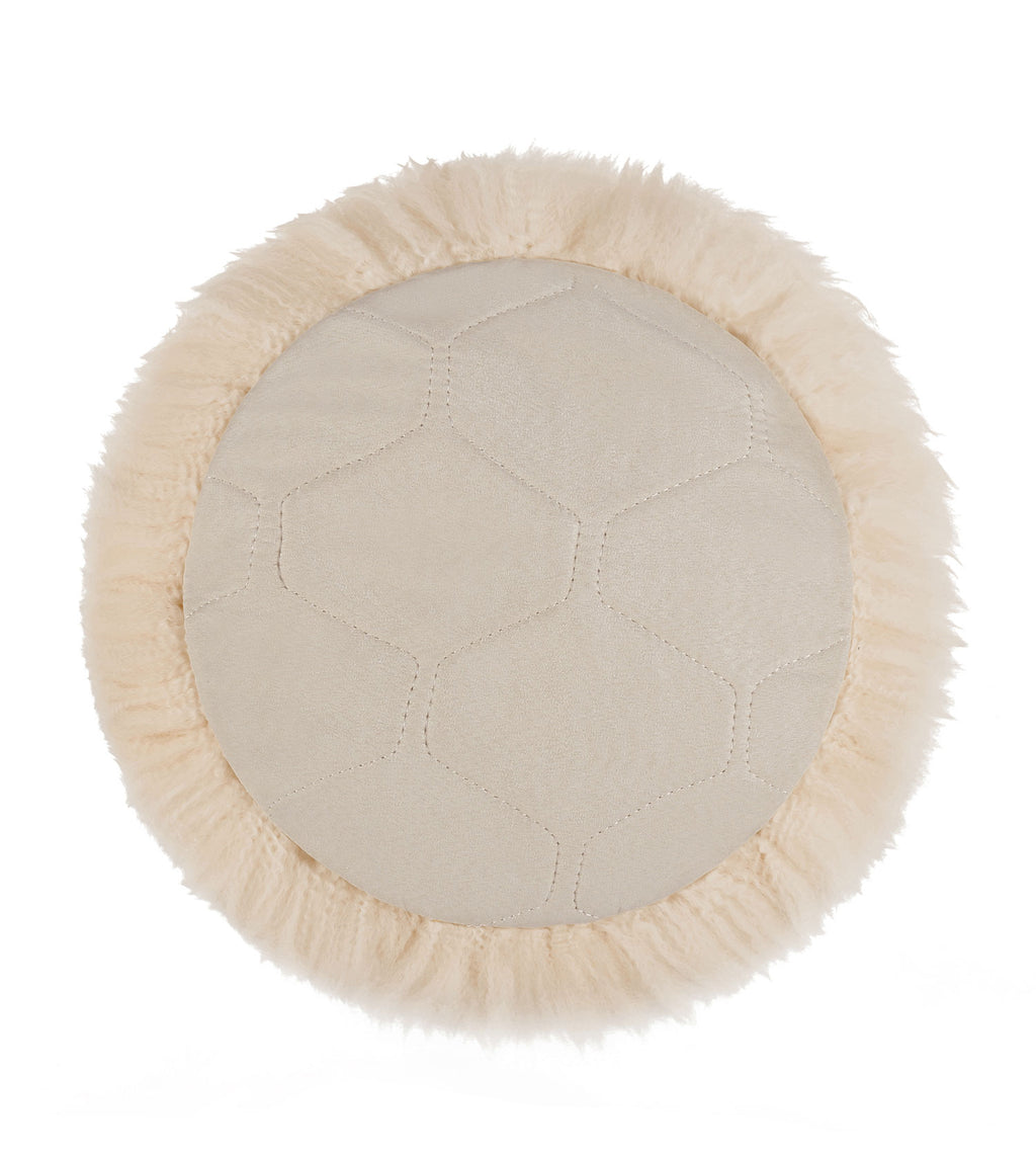 Round wool seat cushion 33cm x 33cm