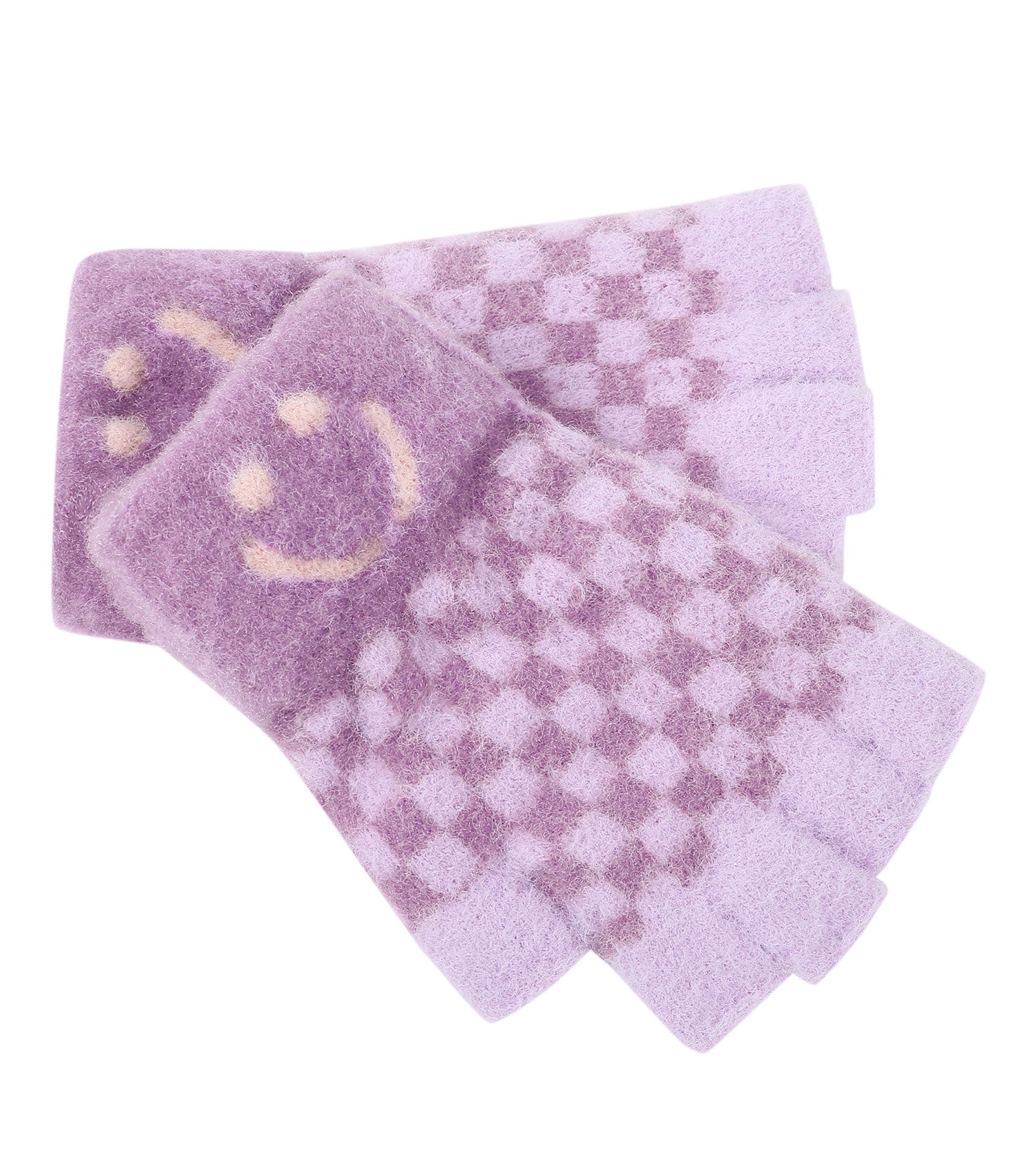 Kids Fingerless Ultra Plush Knit Gloves