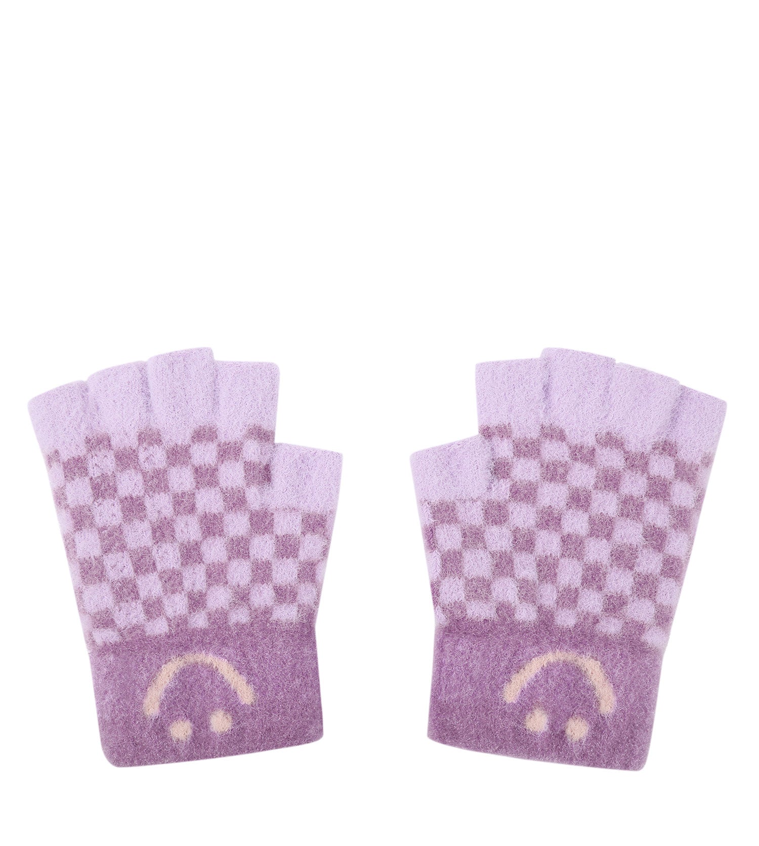 Kids Fingerless Ultra Plush Knit Gloves