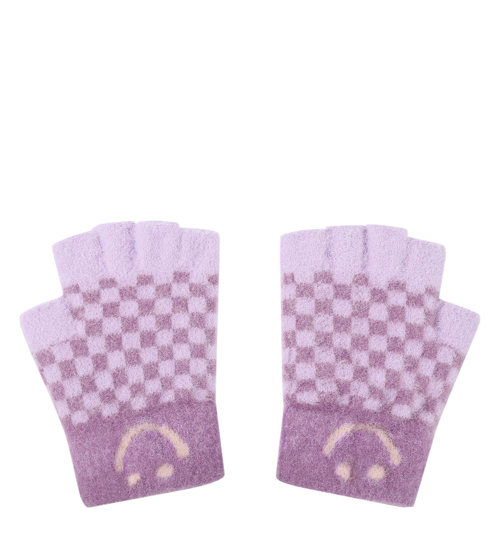 Kids Fingerless Ultra Plush Knit Gloves