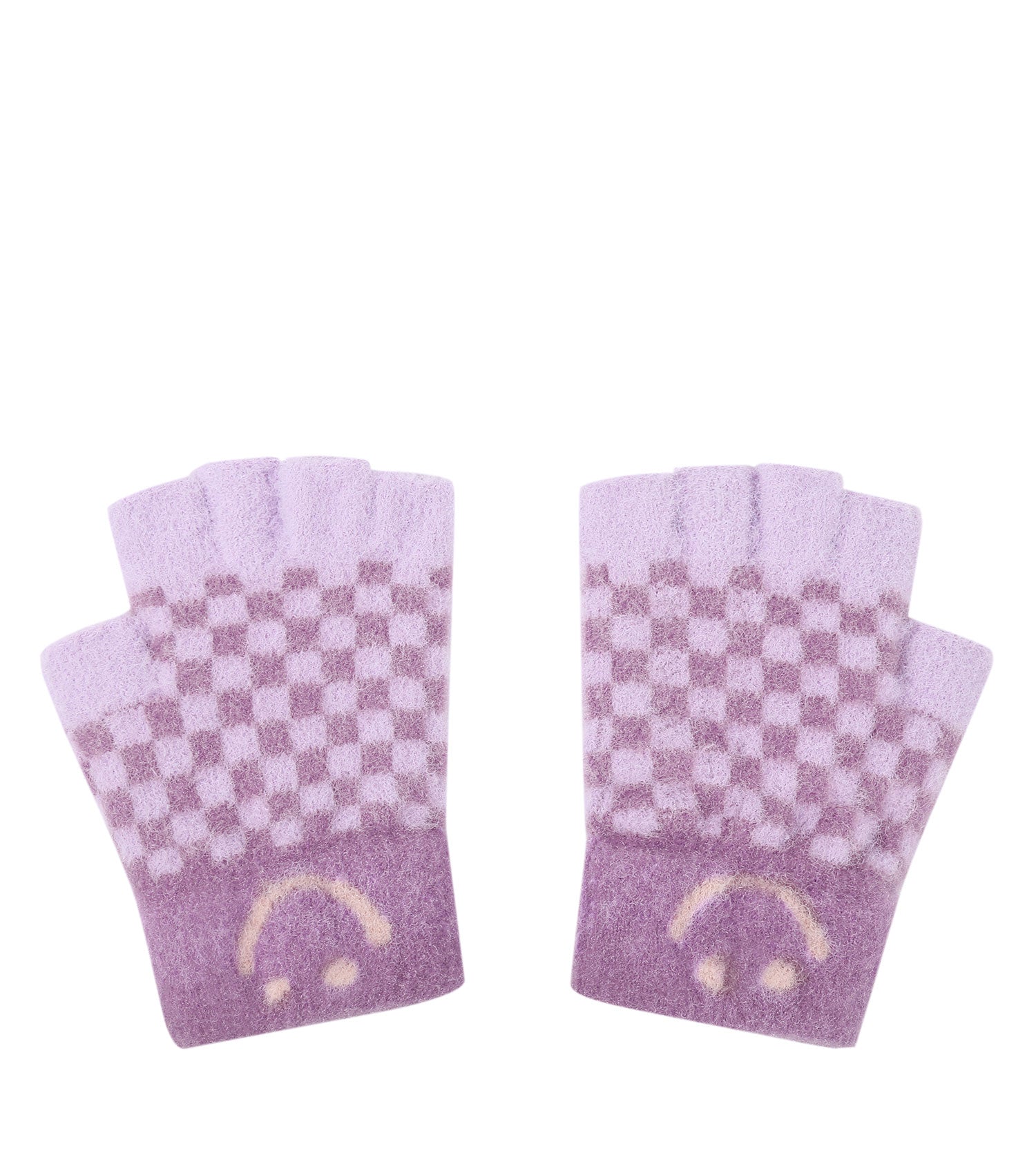 Kids Fingerless Ultra Plush Knit Gloves