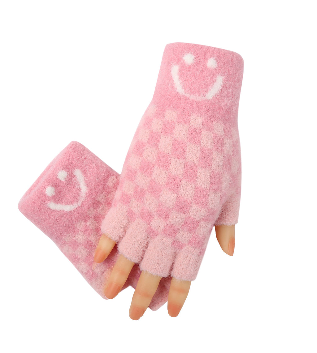 Kids Fingerless Ultra Plush Knit Gloves
