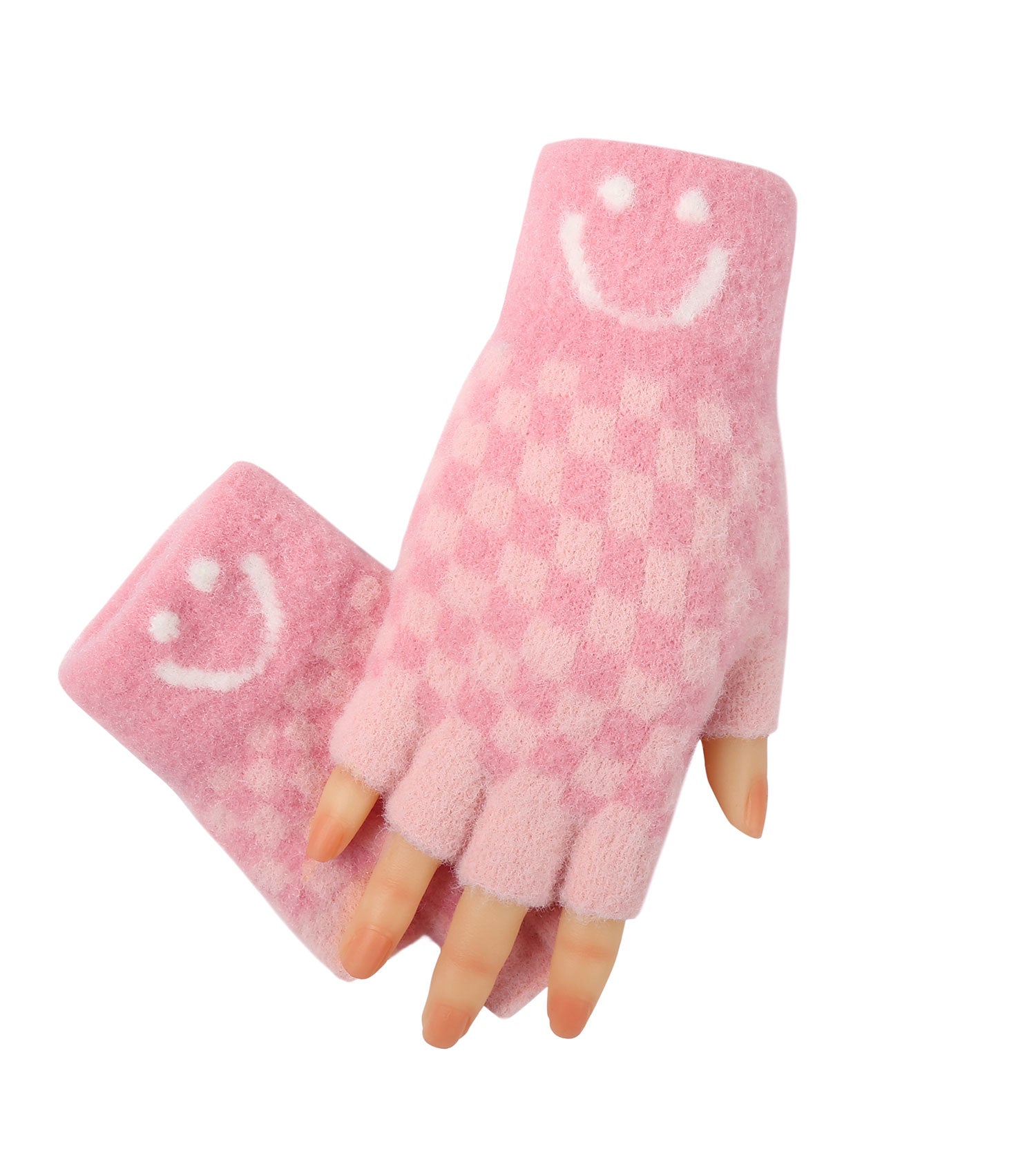 Kids Fingerless Ultra Plush Knit Gloves