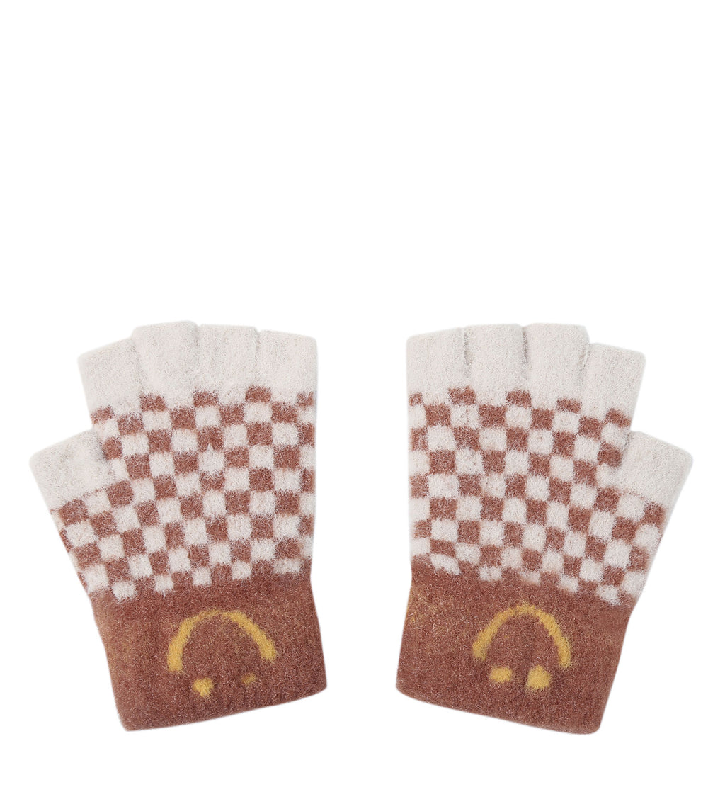 Kids Fingerless Ultra Plush Knit Gloves