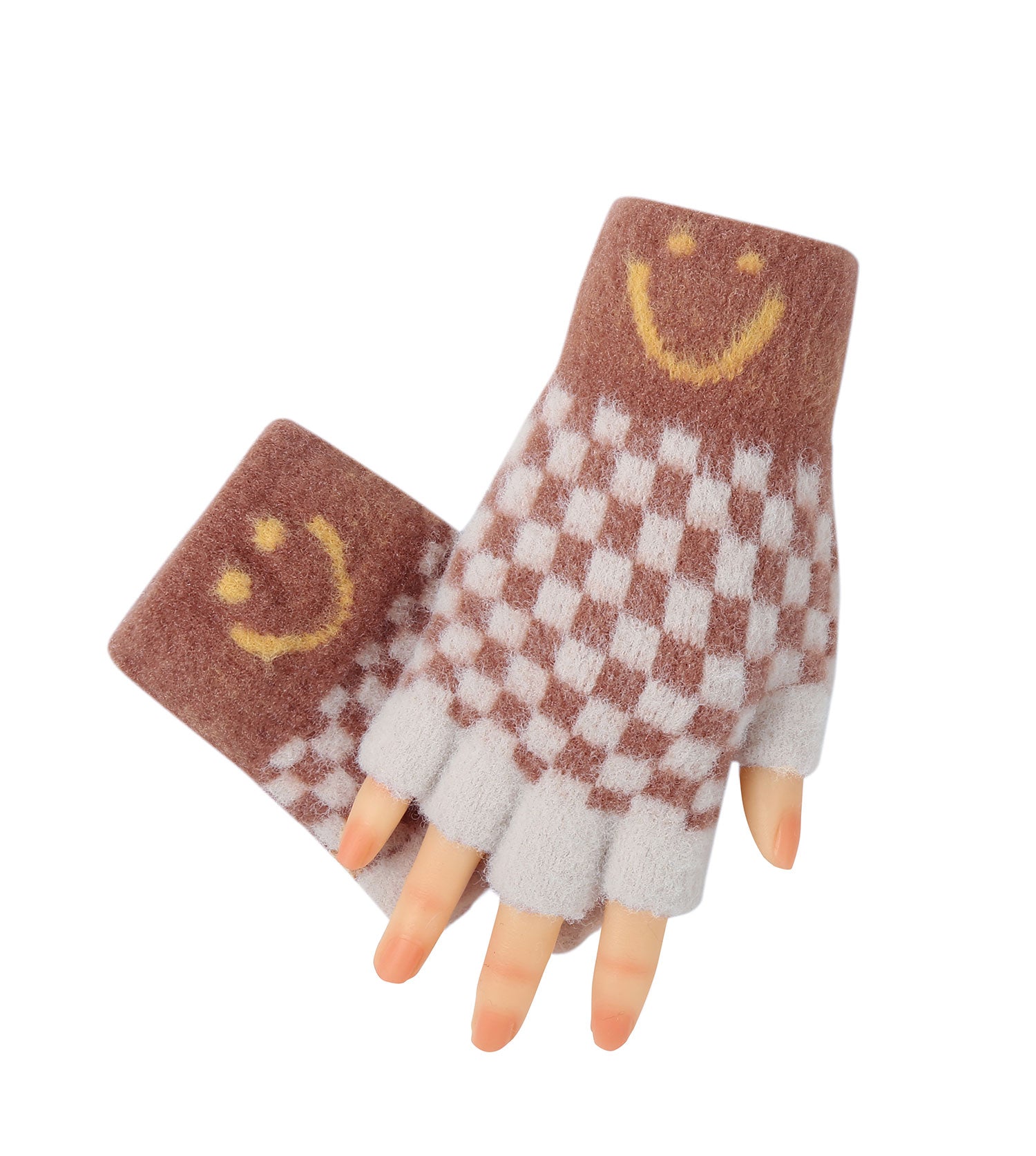 Kids Fingerless Ultra Plush Knit Gloves