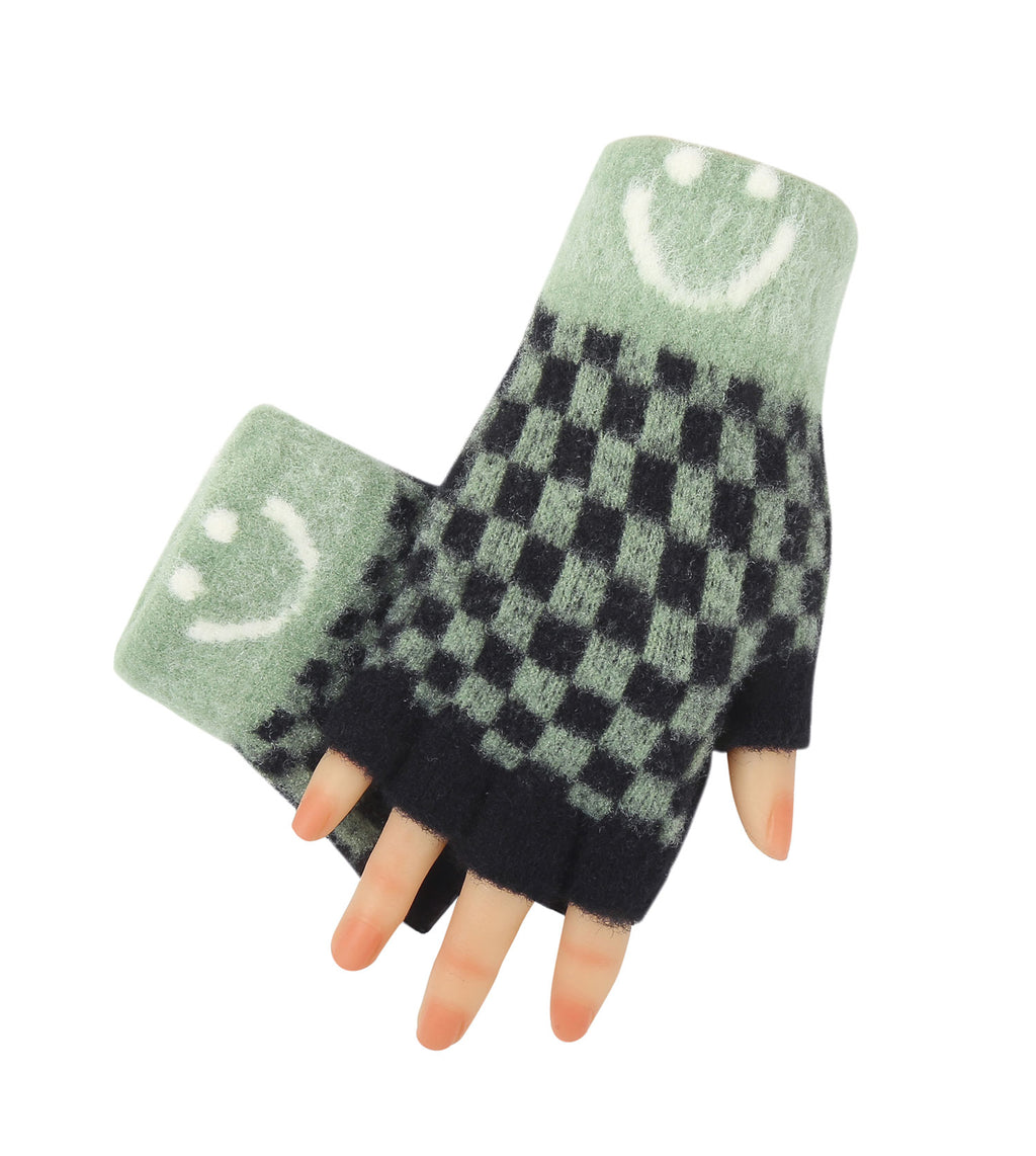 Kids Fingerless Ultra Plush Knit Gloves
