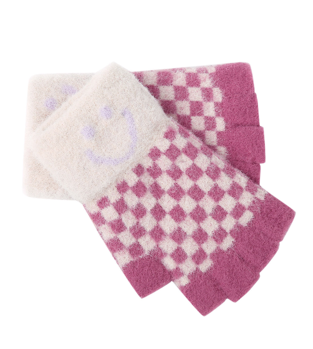 Kids Fingerless Ultra Plush Knit Gloves