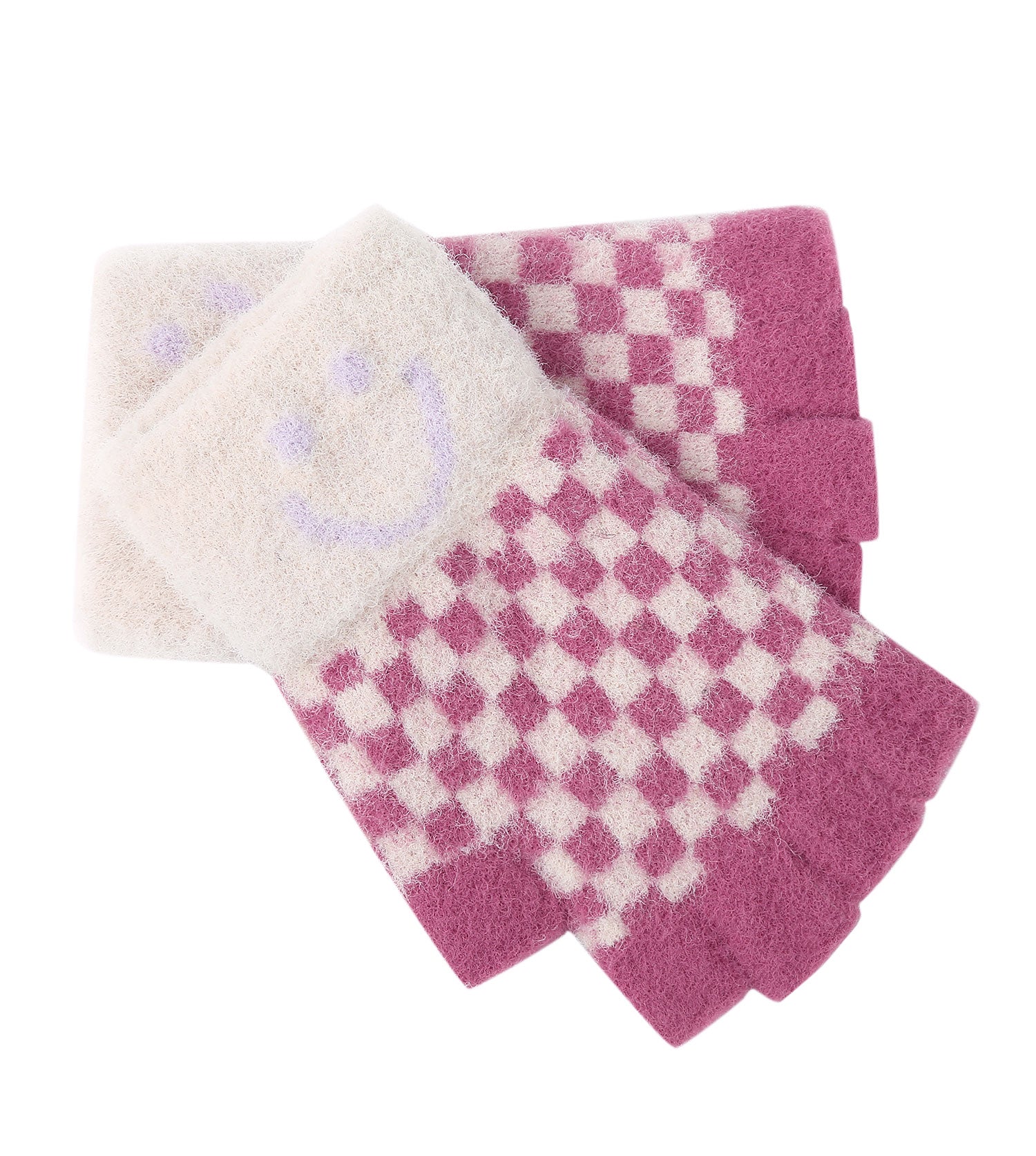 Kids Fingerless Ultra Plush Knit Gloves