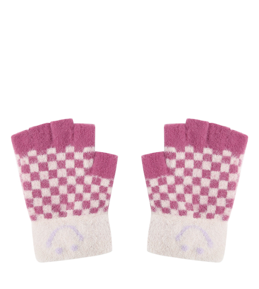 Kids Fingerless Ultra Plush Knit Gloves