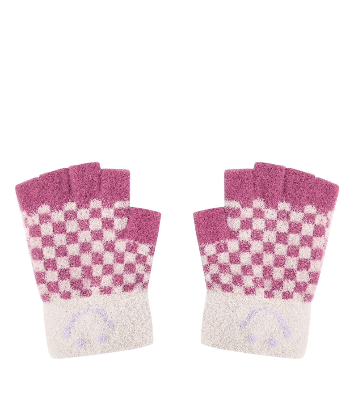 Kids Fingerless Ultra Plush Knit Gloves