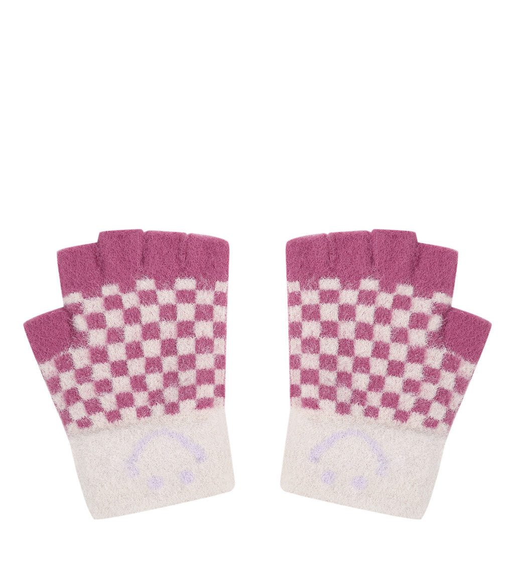 Kids Fingerless Ultra Plush Knit Gloves