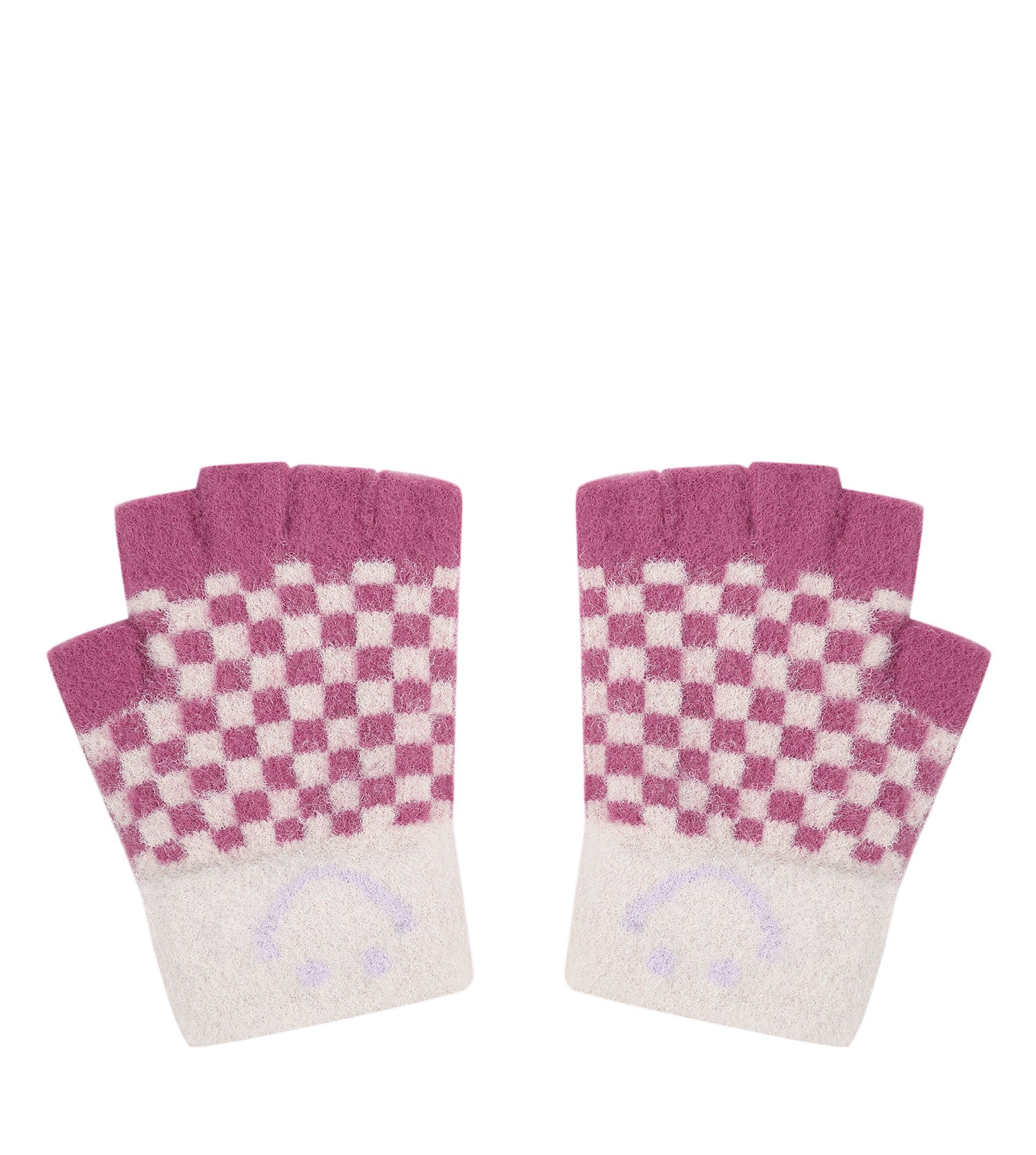 Kids Fingerless Ultra Plush Knit Gloves
