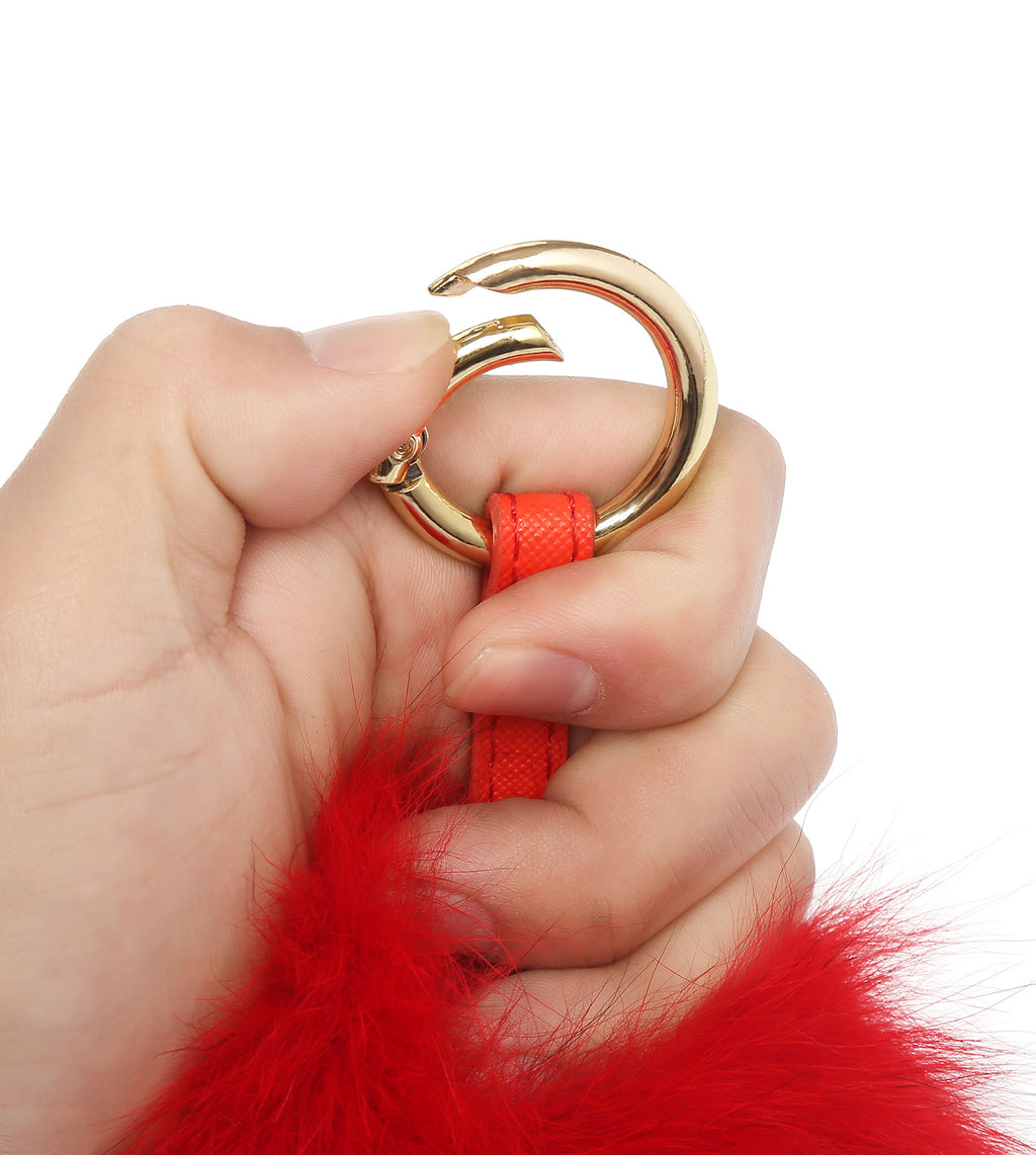 Pom Pom Fluffy Keyring